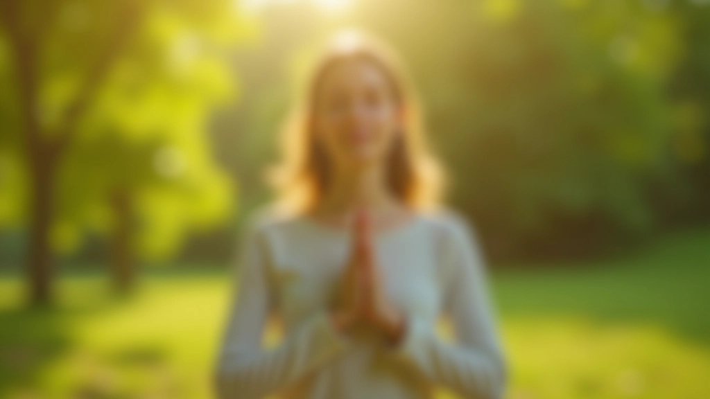 Osoba dělá dechové cvičení v klidném prostředí