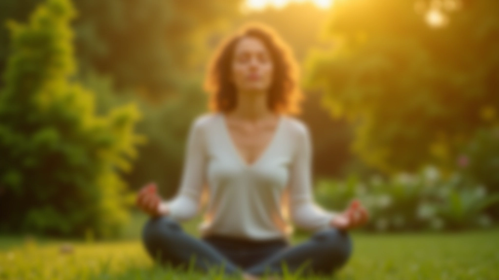 Osoba v meditaci a sebereflexe v klidném prostředí s přírodou