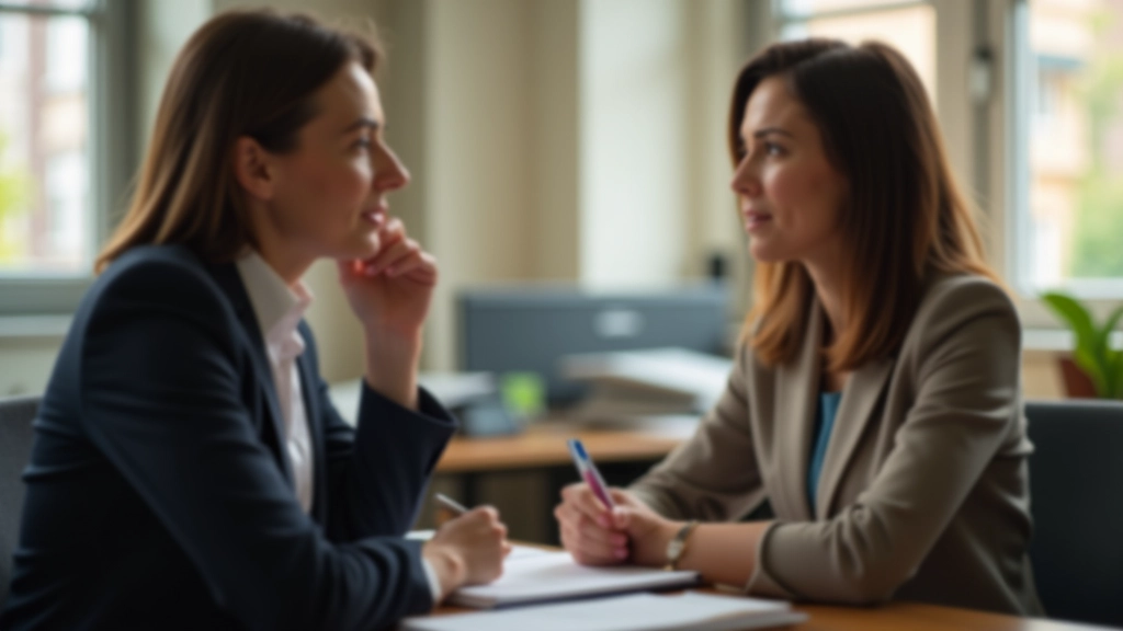 Dvě osoby v rozhovoru, jedna poslouchá s plnou pozorností